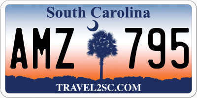 SC license plate AMZ795