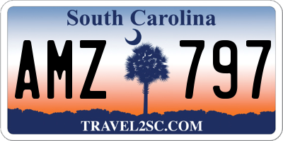 SC license plate AMZ797