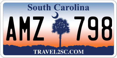 SC license plate AMZ798
