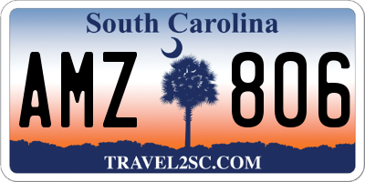 SC license plate AMZ806