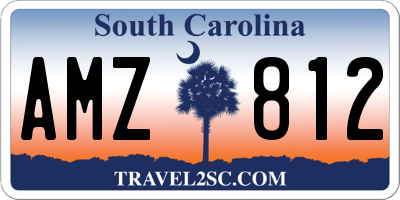 SC license plate AMZ812