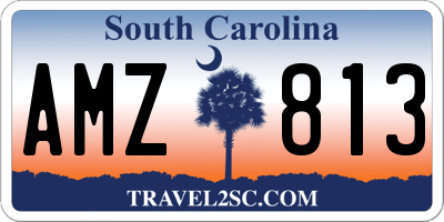 SC license plate AMZ813
