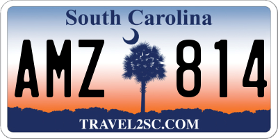 SC license plate AMZ814