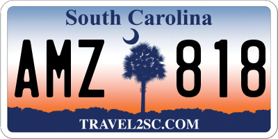 SC license plate AMZ818