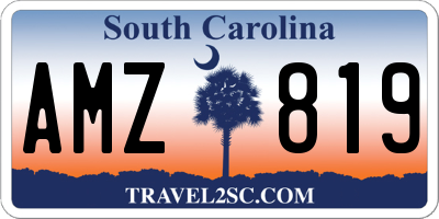 SC license plate AMZ819