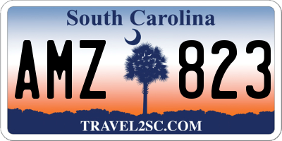 SC license plate AMZ823