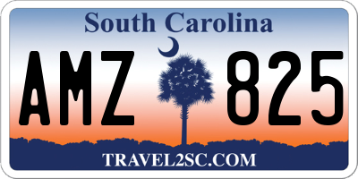 SC license plate AMZ825
