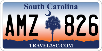 SC license plate AMZ826