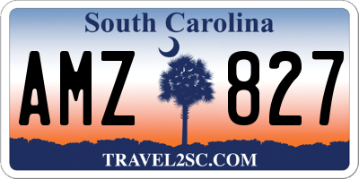 SC license plate AMZ827