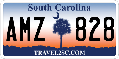SC license plate AMZ828