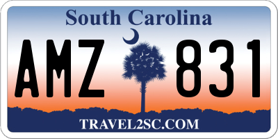 SC license plate AMZ831