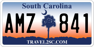 SC license plate AMZ841