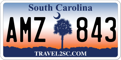 SC license plate AMZ843