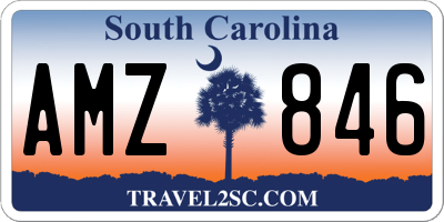 SC license plate AMZ846