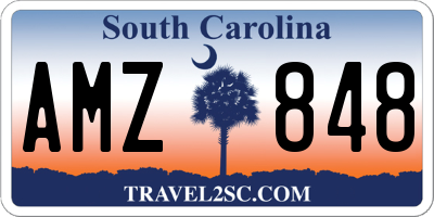 SC license plate AMZ848