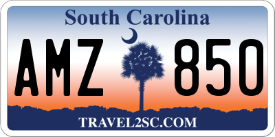 SC license plate AMZ850