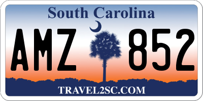 SC license plate AMZ852
