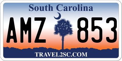 SC license plate AMZ853