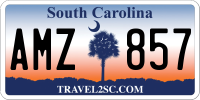 SC license plate AMZ857