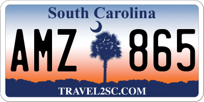 SC license plate AMZ865