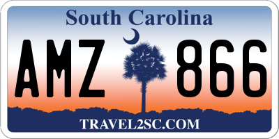 SC license plate AMZ866