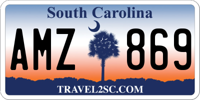 SC license plate AMZ869