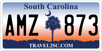 SC license plate AMZ873