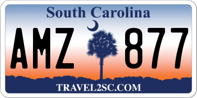 SC license plate AMZ877