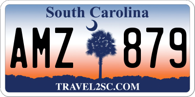 SC license plate AMZ879