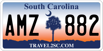 SC license plate AMZ882