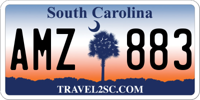 SC license plate AMZ883