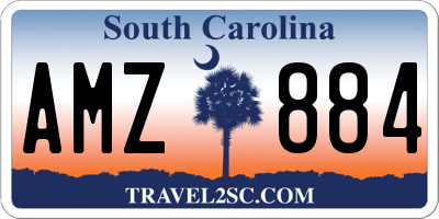 SC license plate AMZ884
