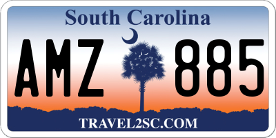 SC license plate AMZ885