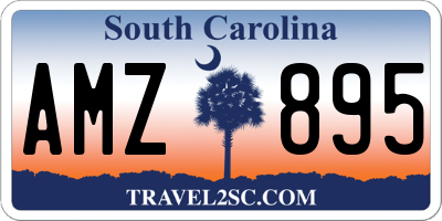SC license plate AMZ895