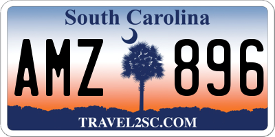 SC license plate AMZ896