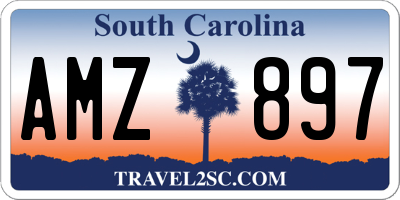 SC license plate AMZ897