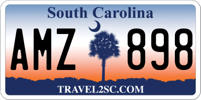 SC license plate AMZ898