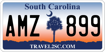 SC license plate AMZ899