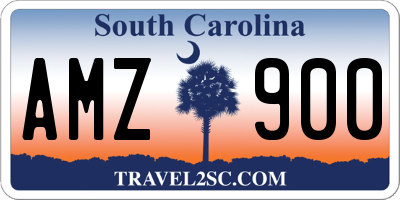 SC license plate AMZ900