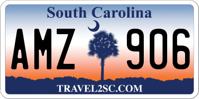 SC license plate AMZ906