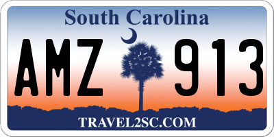 SC license plate AMZ913