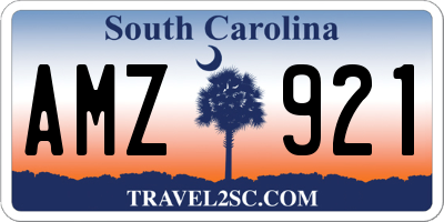 SC license plate AMZ921