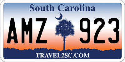 SC license plate AMZ923