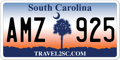 SC license plate AMZ925