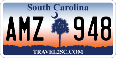 SC license plate AMZ948