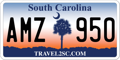 SC license plate AMZ950