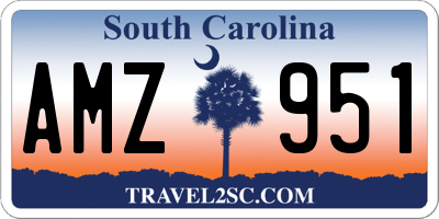 SC license plate AMZ951