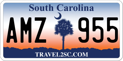 SC license plate AMZ955