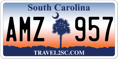 SC license plate AMZ957