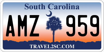 SC license plate AMZ959